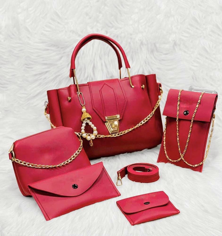 5 PCS OF WOMENS HAND BAG SET