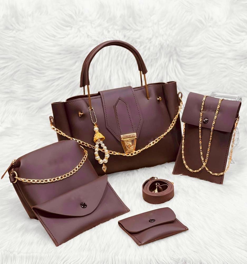 5 PCS OF WOMENS HAND BAG SET